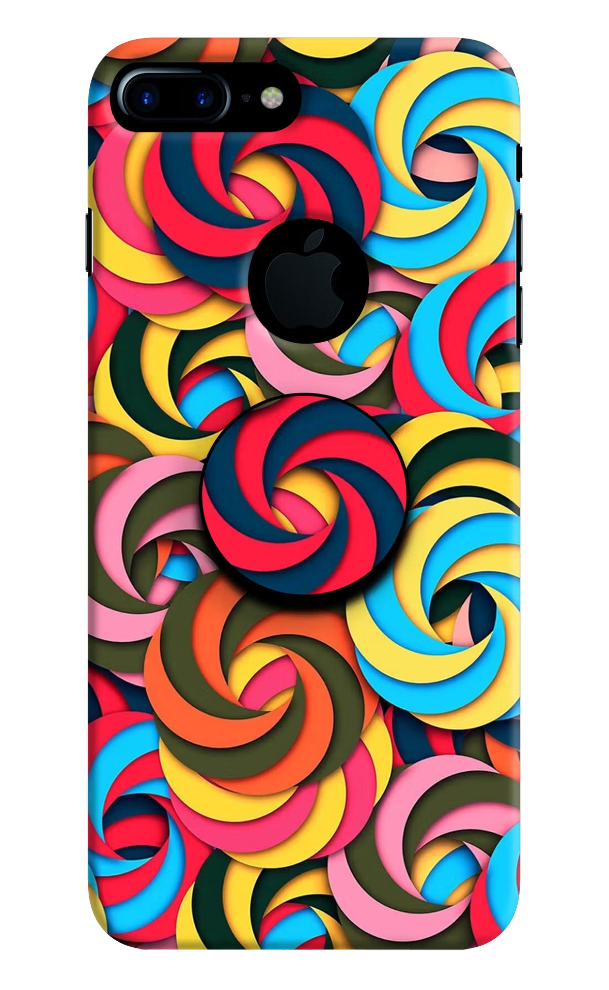 Spiral Pattern iPhone 7 Plus Logocut Pop Case by Casekaro