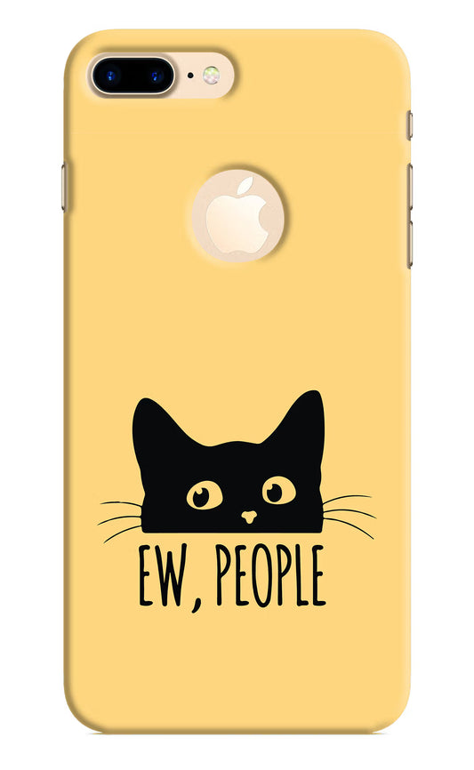 Ew People Catitude iPhone 8 Plus Logocut Hard Case Back Cover by Casekaro