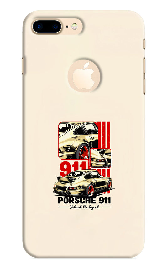 Classic Porsche 911 iPhone 8 Plus Logocut Hard Case Back Cover by Casekaro