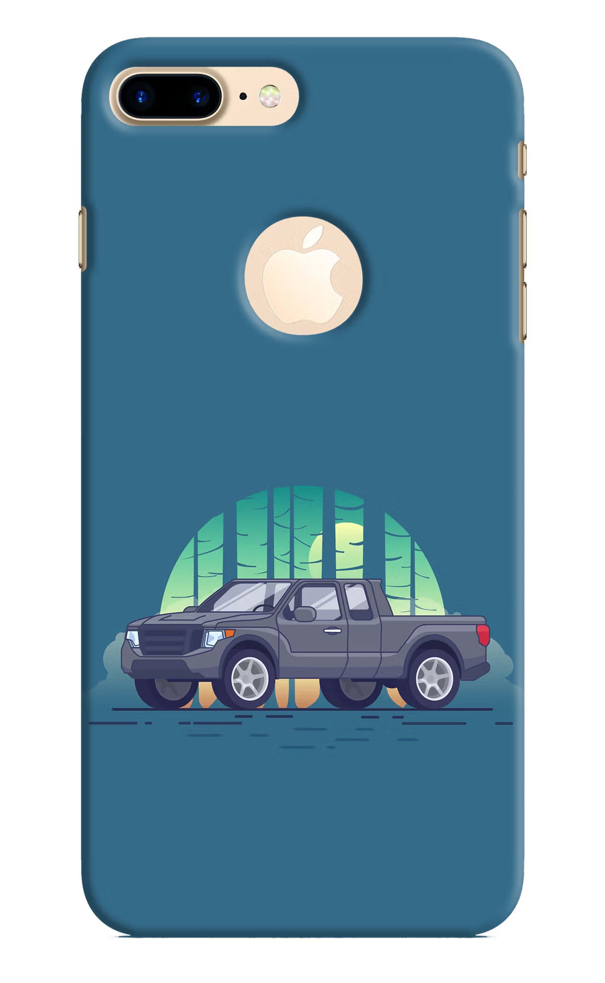 Retro Garage Vibe iPhone 8 Plus Logocut Hard Case Back Cover by Casekaro