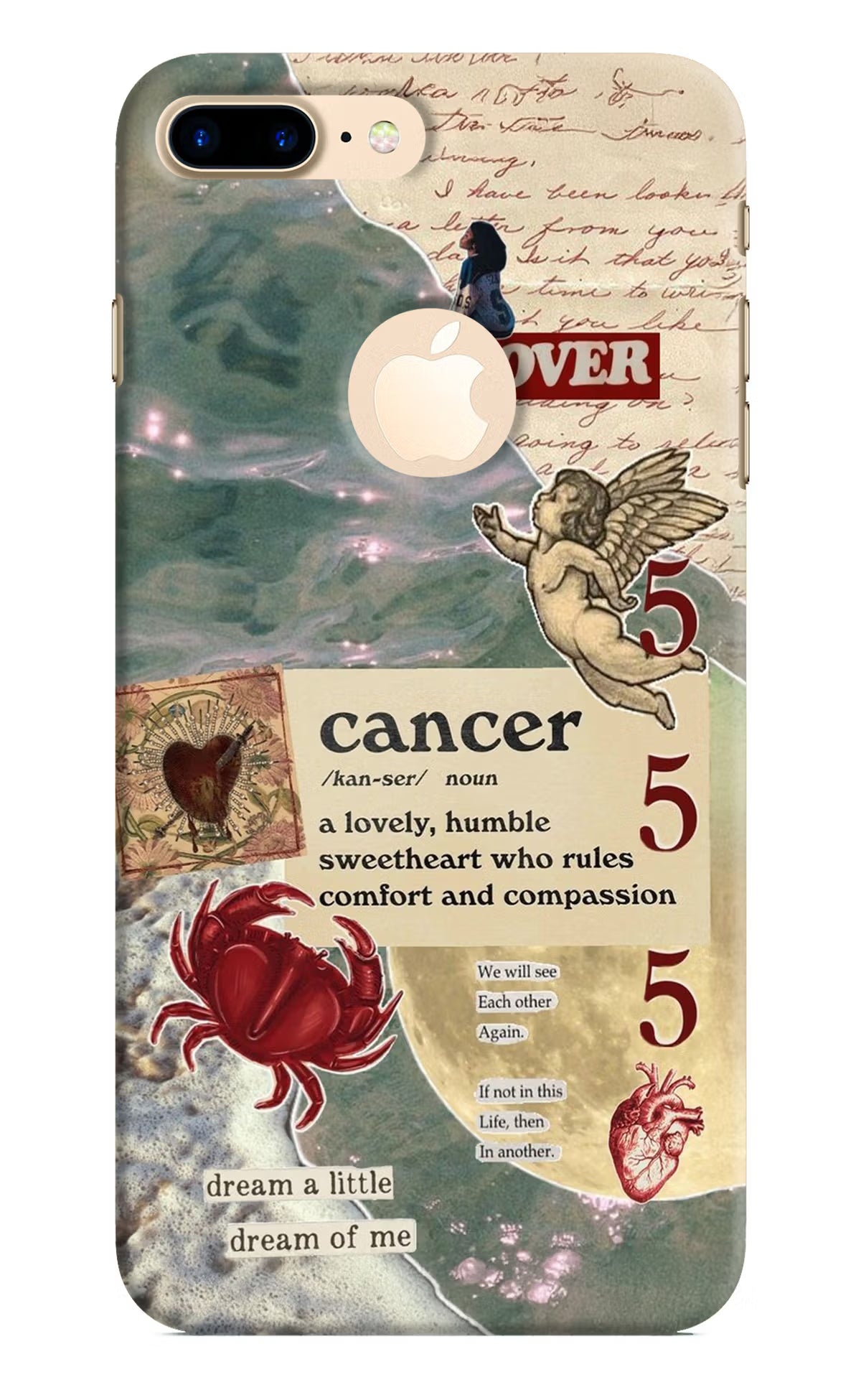 Cancer Zodiac iPhone 8 Plus Logocut Hard Case Back Cover by Casekaro