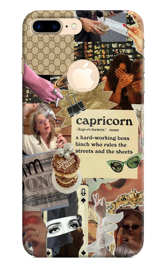 Capricorn Zodiac iPhone 8 Plus Logocut Hard Case Back Cover by Casekaro