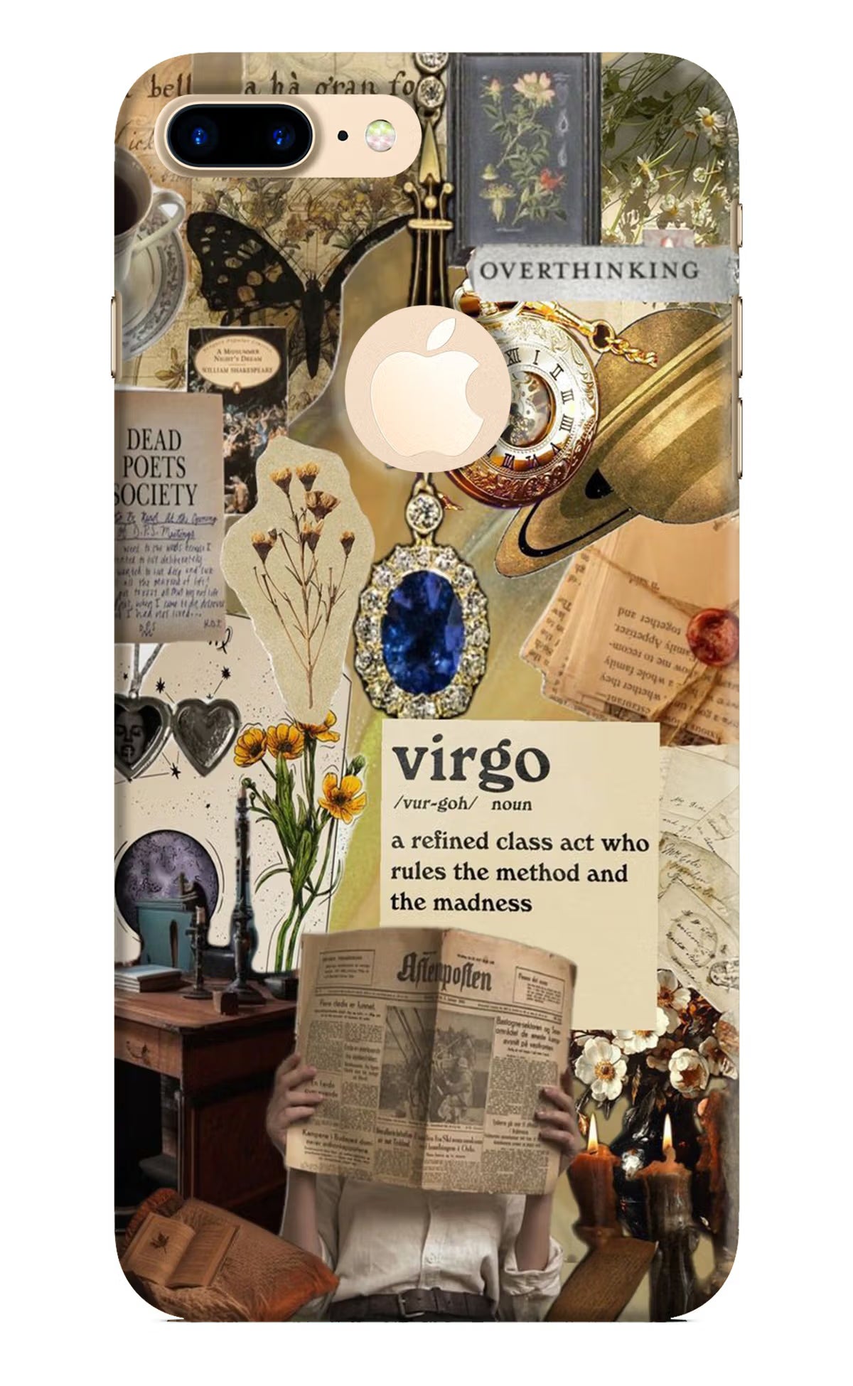 Virgo Zodiac iPhone 8 Plus Logocut Hard Case Back Cover by Casekaro