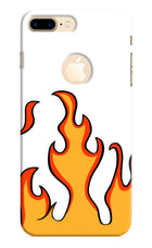 Fired Up – White iPhone 8 Plus Logocut Hard Case Back Cover by Casekaro