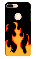 Fired Up – Black iPhone 8 Plus Logocut Hard Case Back Cover by Casekaro