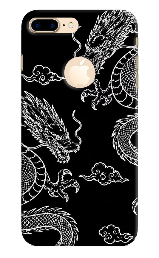 Twin Dragons iPhone 8 Plus Logocut Hard Case Back Cover by Casekaro