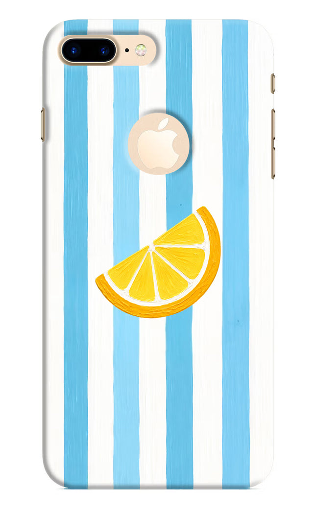 Summer Lemon iPhone 8 Plus Logocut Hard Case Back Cover by Casekaro