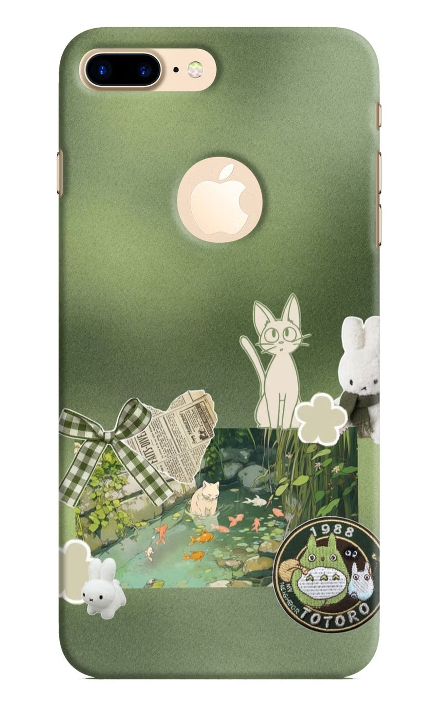 Aesthetic anime iPhone 8 Plus Logocut Back Cover, Hard case