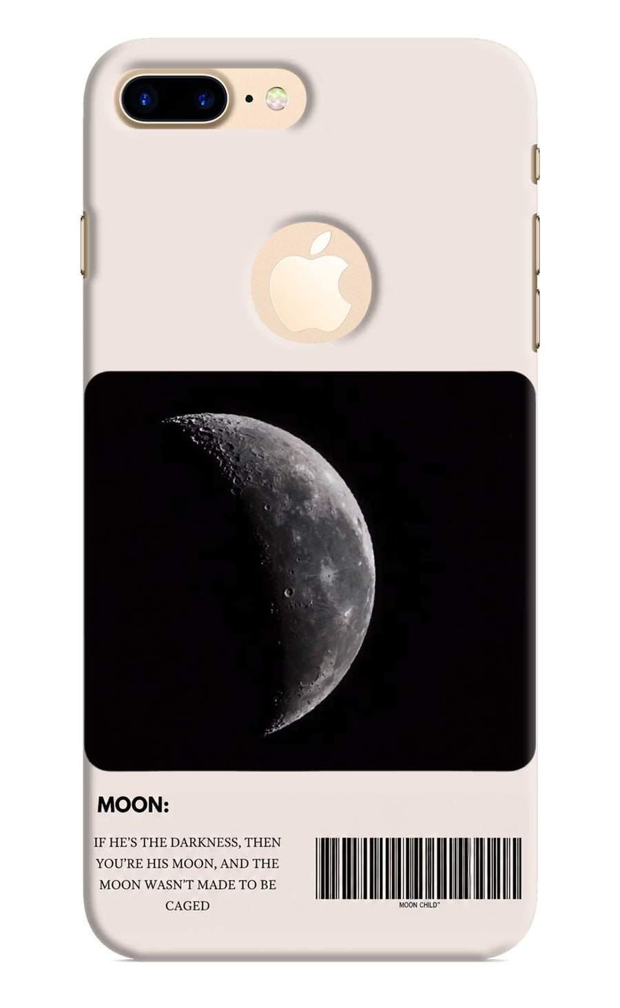 Moon Phase iPhone 8 Plus Logocut Back Cover, Hard case