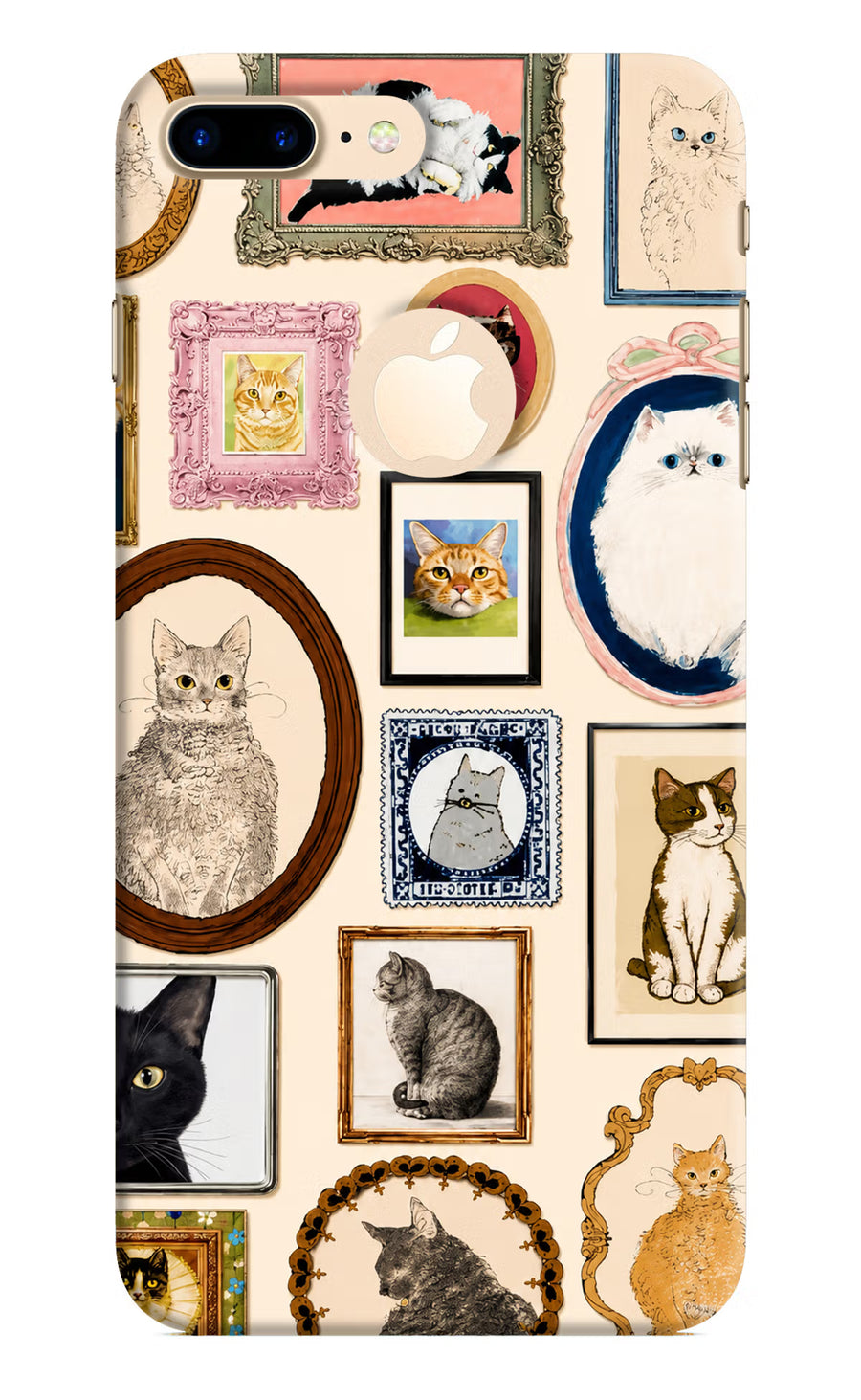 Mirror Cats iPhone 8 Plus Logocut Back Cover, Hard case