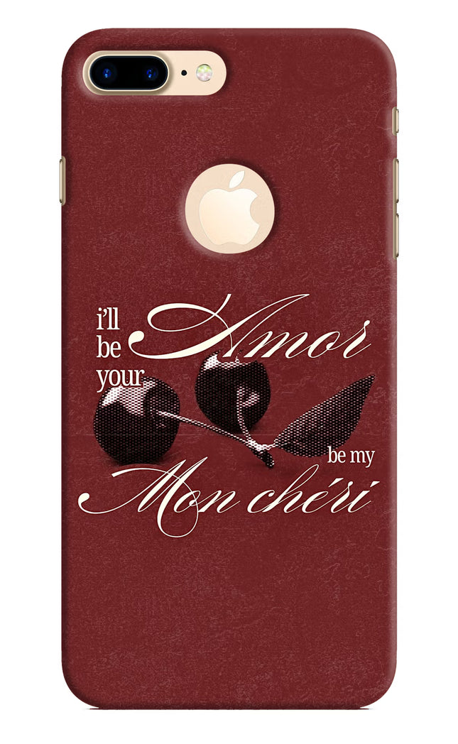 Velvet Cherry iPhone 8 Plus Logocut Hard Case Back Cover by Casekaro