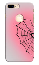 Pink Web iPhone 8 Plus Logocut Hard Case Back Cover by Casekaro