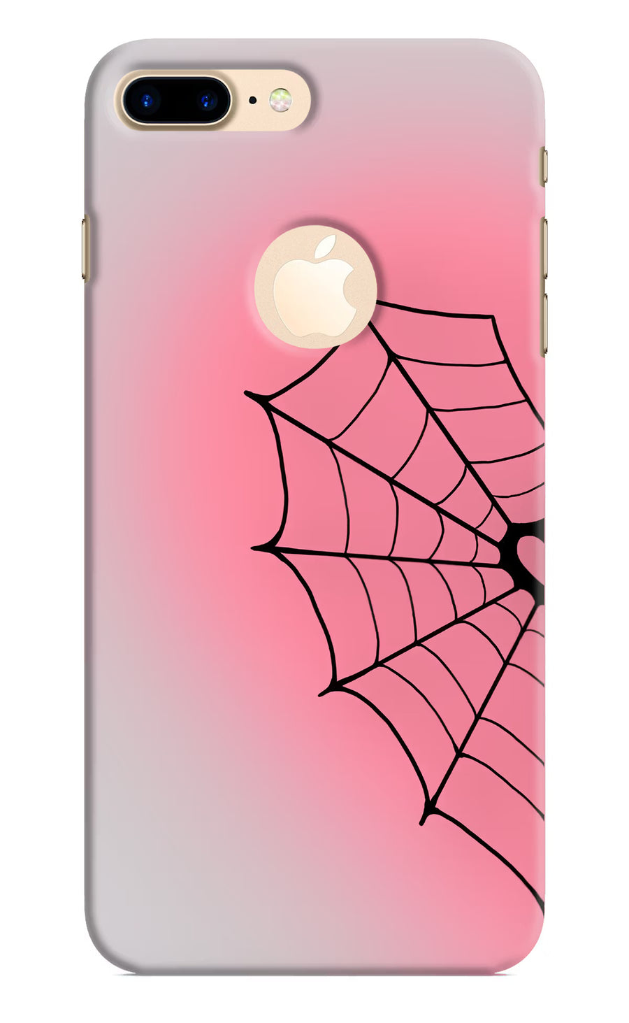 Pink Web iPhone 8 Plus Logocut Back Cover, Hard case