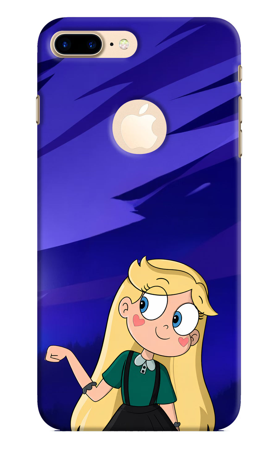 Star Glow iPhone 8 Plus Logocut Back Cover, Hard case