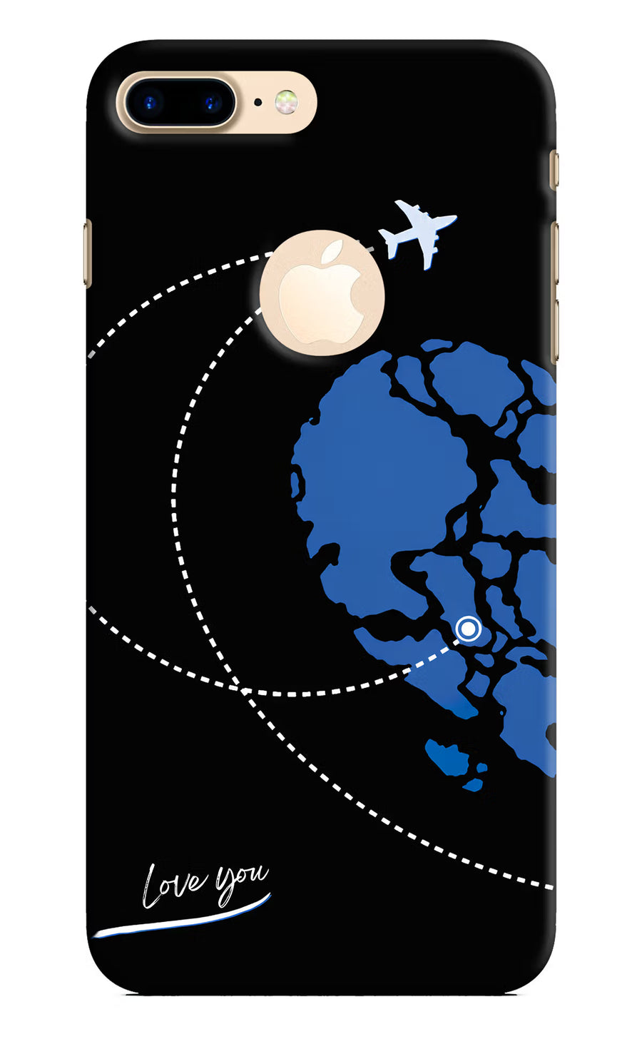 Love Orbit iPhone 8 Plus Logocut Back Cover, Hard case