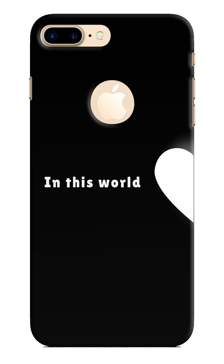 This World iPhone 8 Plus Logocut Back Cover, Hard case