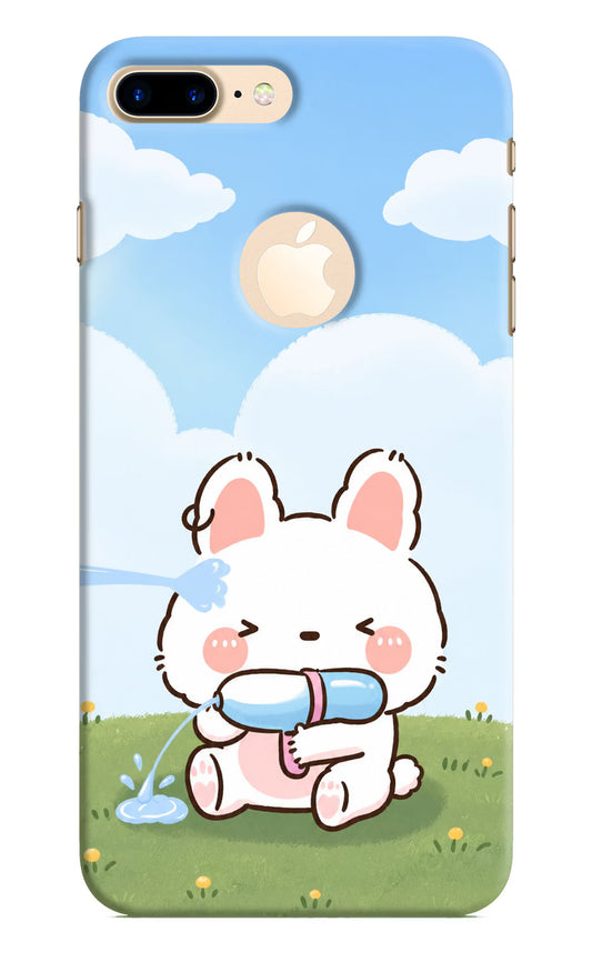 Bunny Treat iPhone 8 Plus Logocut Hard Case Back Cover by Casekaro