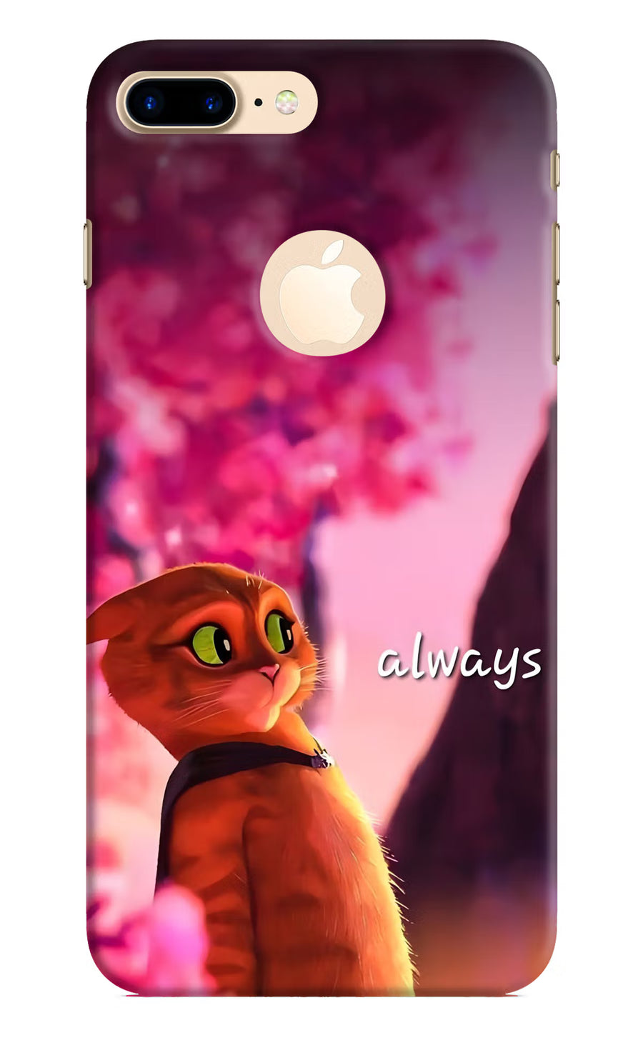 Always Cat iPhone 8 Plus Logocut Back Cover, Hard case
