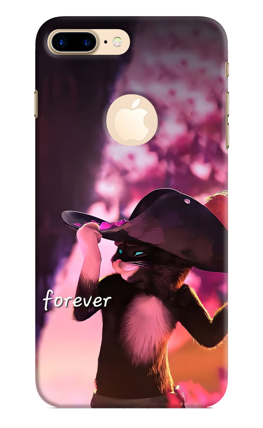 Forever Cat iPhone 8 Plus Logocut Back Cover, Hard case
