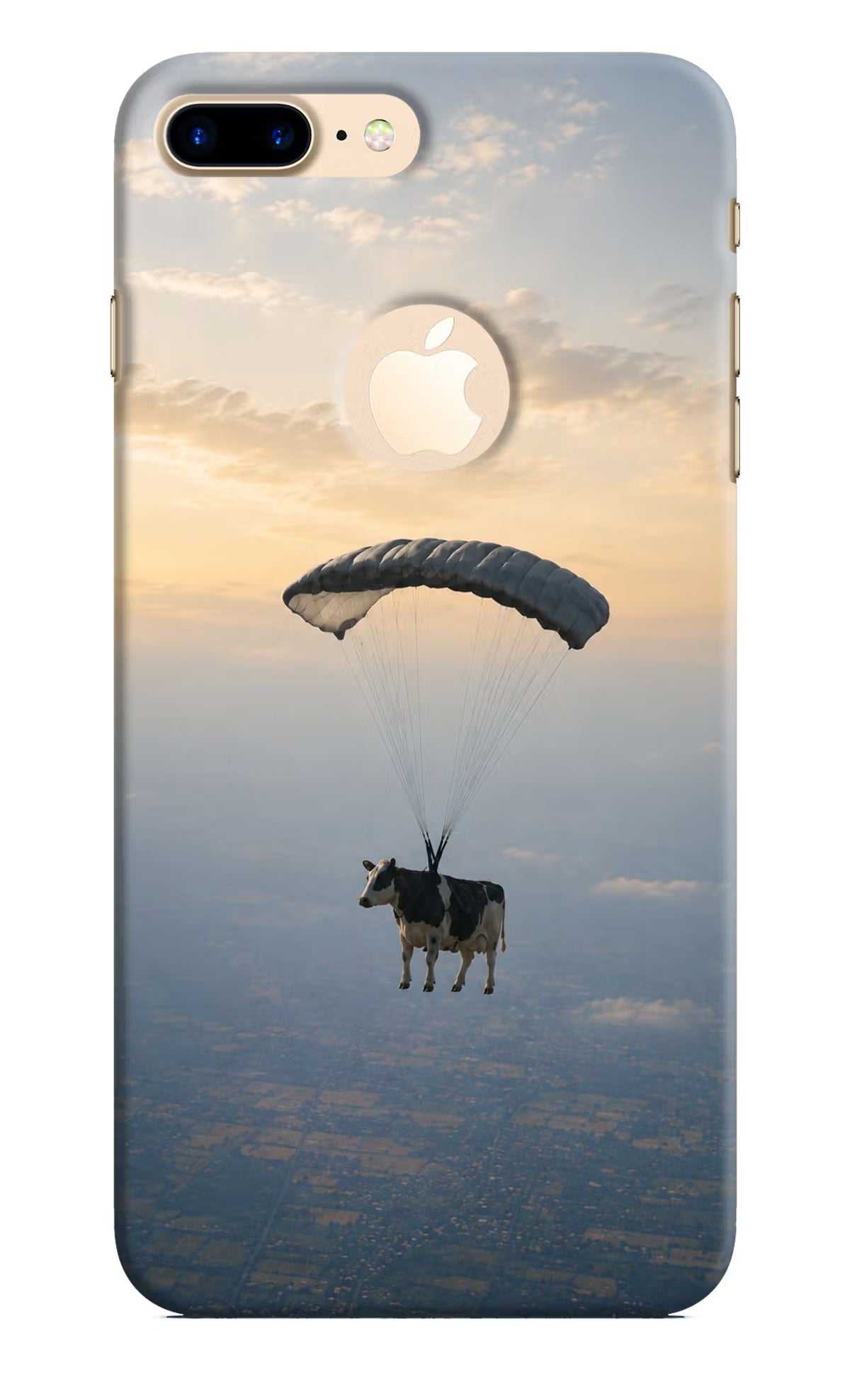 Skydiving Cow iPhone 8 Plus Logocut Back Cover