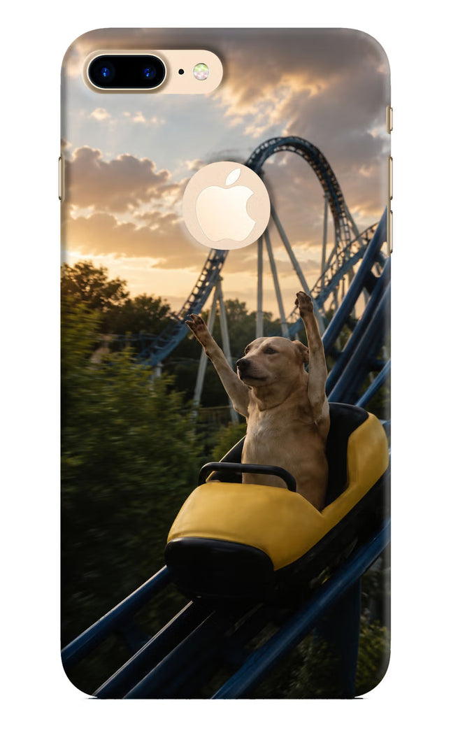 Rollercoaster Dog iPhone 8 Plus Logocut Hard Case Back Cover by Casekaro