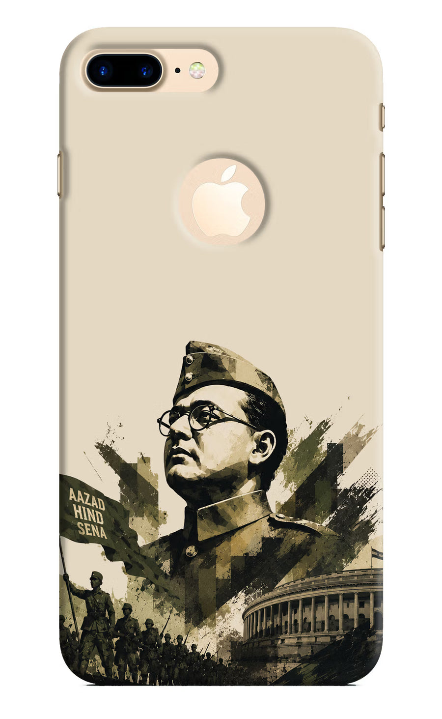 Netaji Rising iPhone 8 Plus Logocut Back Cover, Hard case