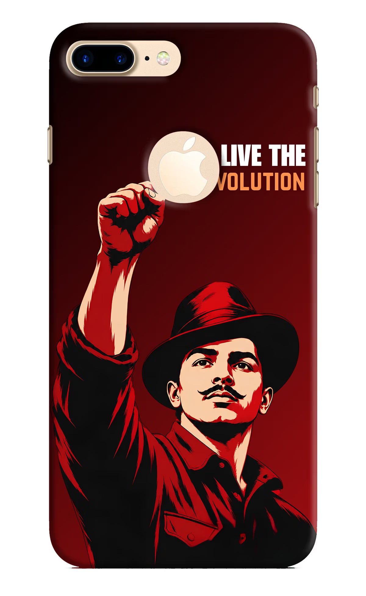 Bhagat Singh Revolution iPhone 8 Plus Logocut Back Cover