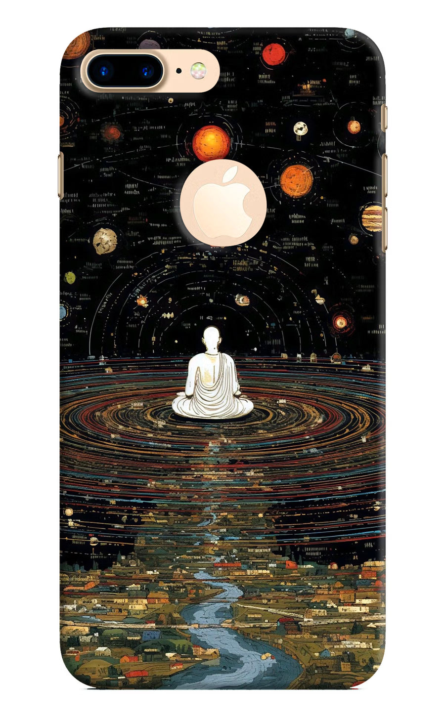 Space Monk iPhone 8 Plus Logocut Back Cover, Hard case
