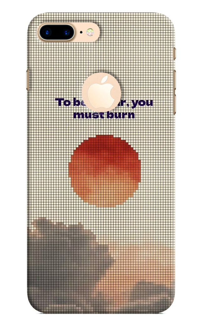 Pixel Sun iPhone 8 Plus Logocut Hard Case Back Cover by Casekaro