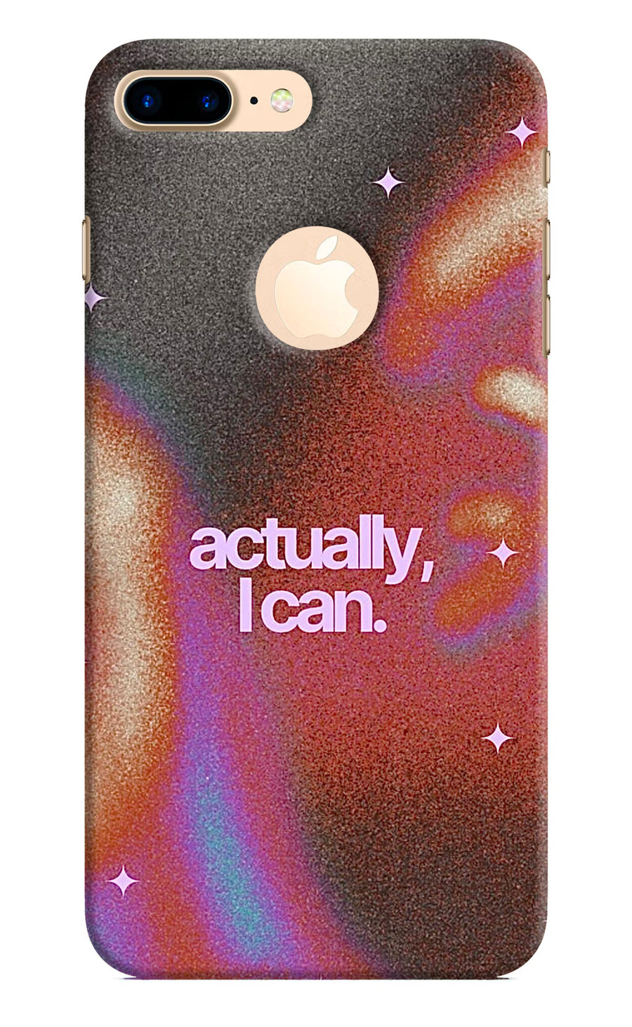 Pink Aura iPhone 8 Plus Logocut Back Cover, Hard case