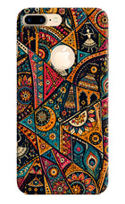 Folk Print iPhone 8 Plus Logocut Back Cover