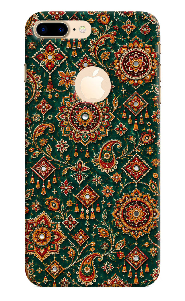 Green Pataka iPhone 8 Plus Logocut Hard Case Back Cover by Casekaro