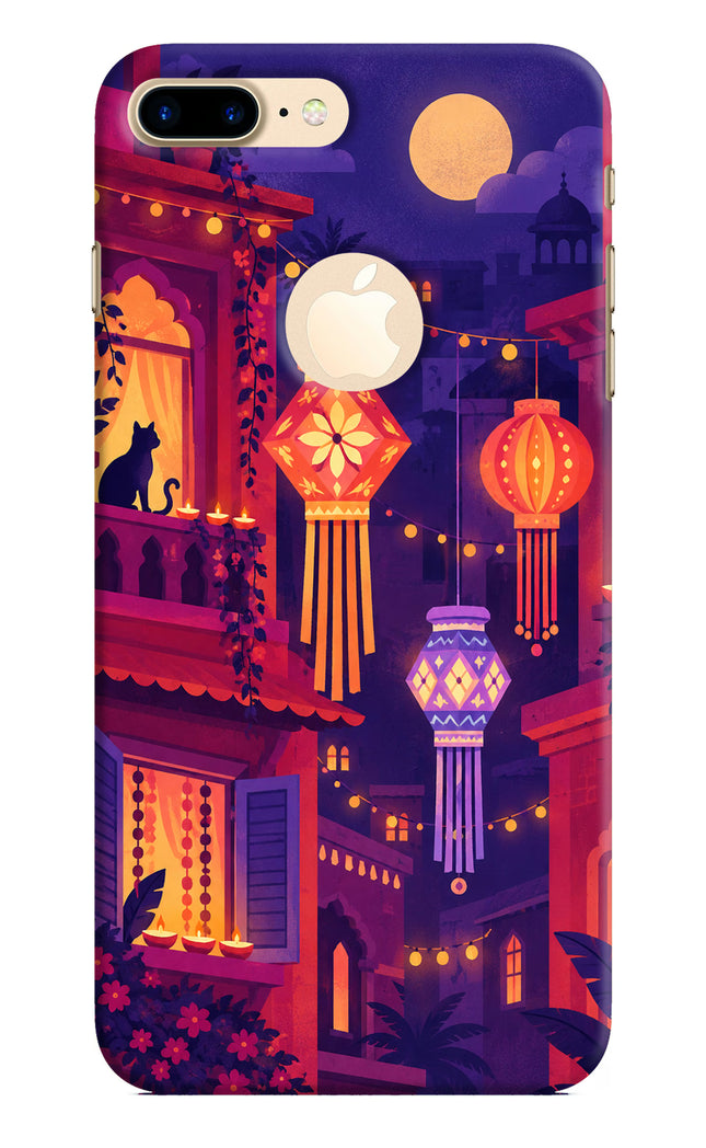 Lantern Lane iPhone 8 Plus Logocut Hard Case Back Cover by Casekaro