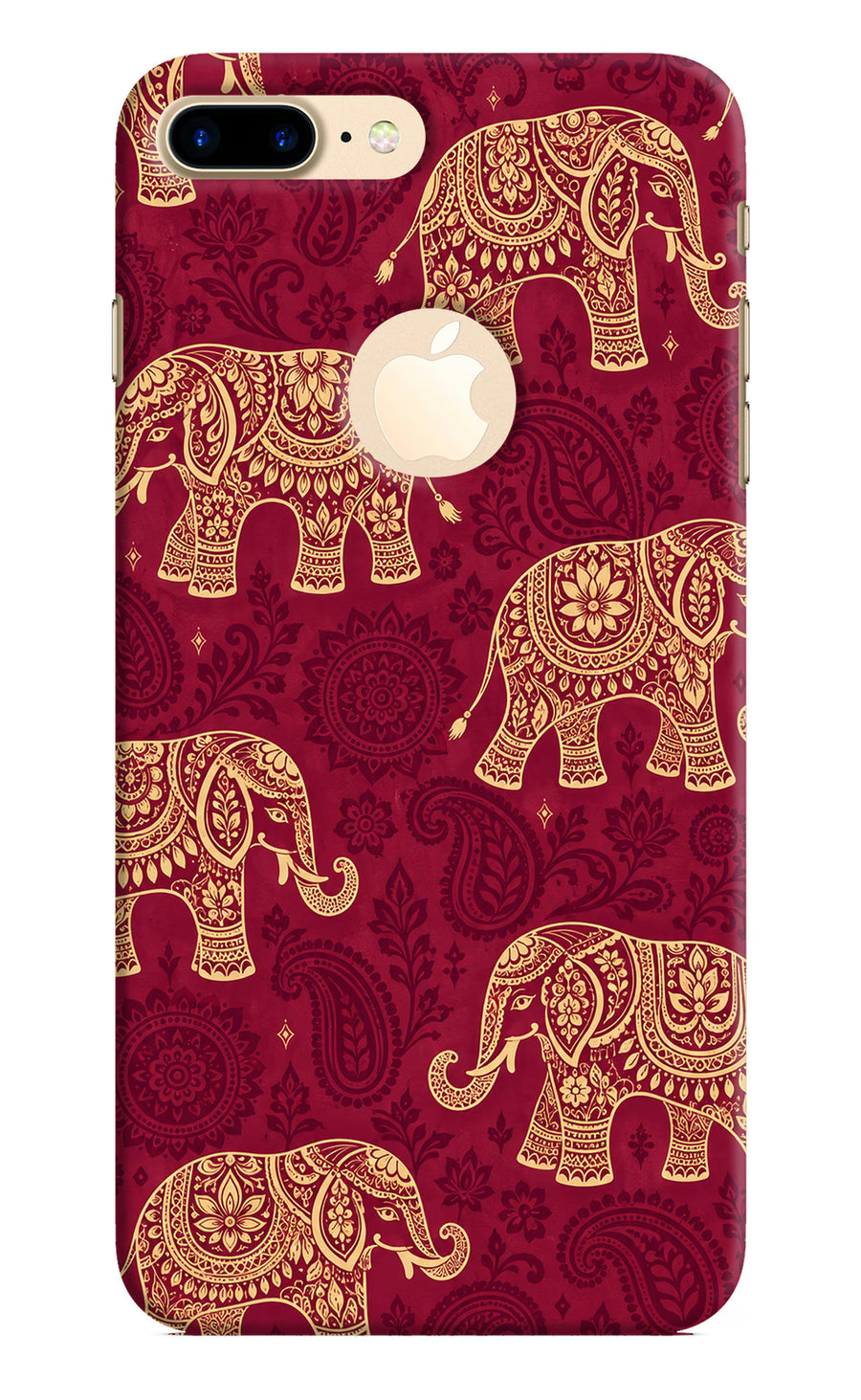 Maroon Elephant iPhone 8 Plus Logocut Back Cover, Hard case