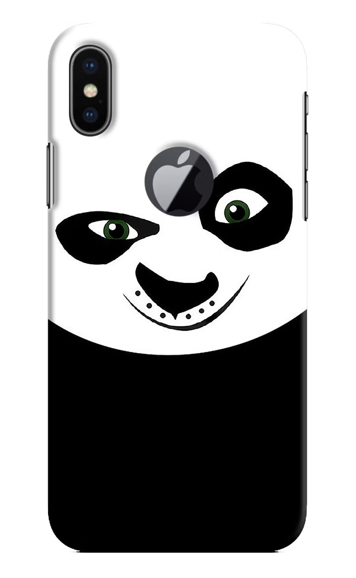 Panda iPhone X Logocut Hard Case Back Cover by Casekaro