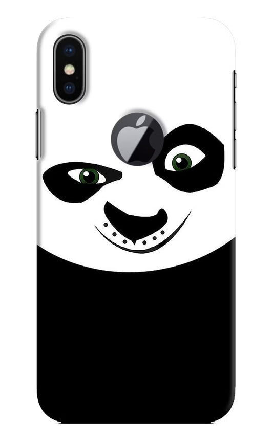 Panda iPhone X Logocut Hard Case Back Cover by Casekaro