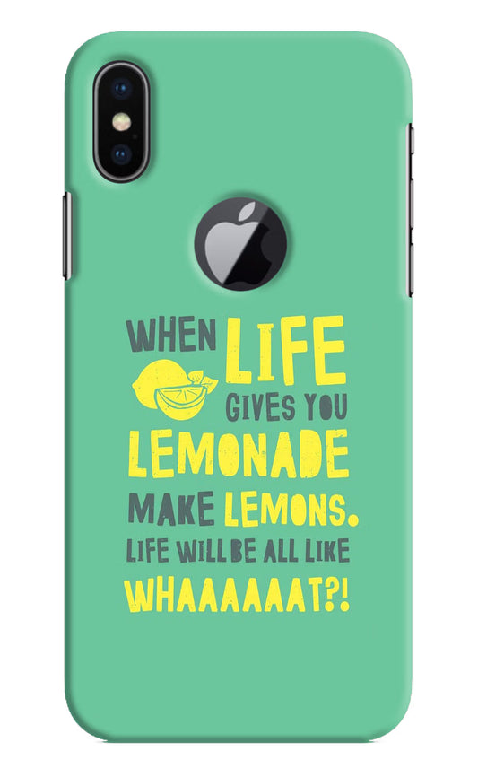 Quote iPhone X Logocut Hard Case Back Cover by Casekaro