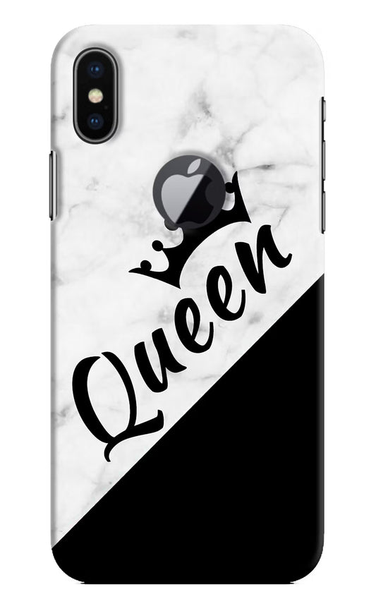 Queen iPhone X Logocut Hard Case Back Cover by Casekaro