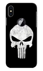 Punisher Skull iPhone X Logocut Hard Case Back Cover by Casekaro