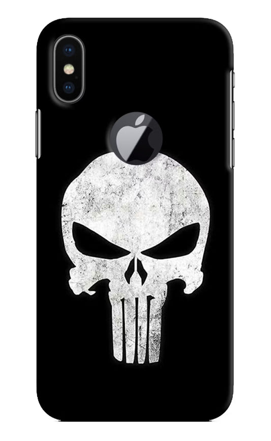 Punisher Skull iPhone X Logocut Hard Case Back Cover by Casekaro
