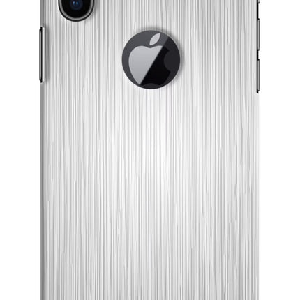 Wooden Grey Texture iPhone X Logocut Hard Case Back Cover by Casekaro