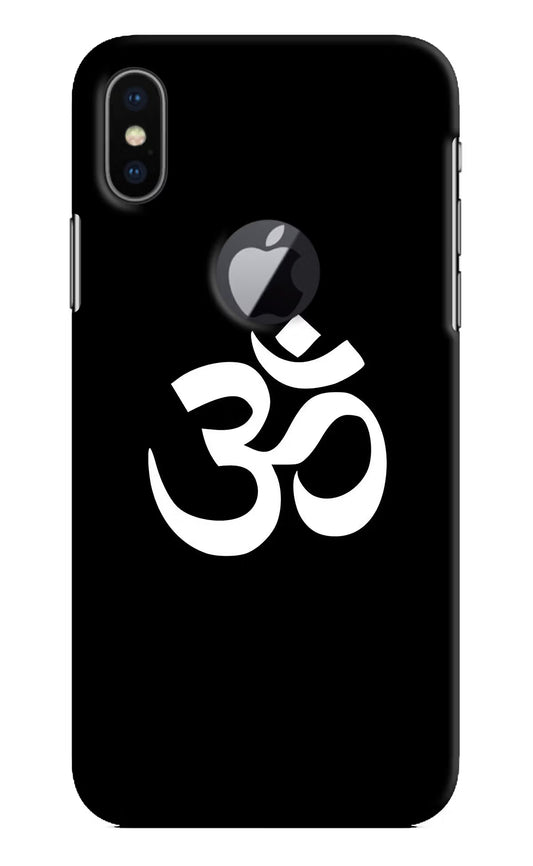 Om iPhone X Logocut Hard Case Back Cover by Casekaro