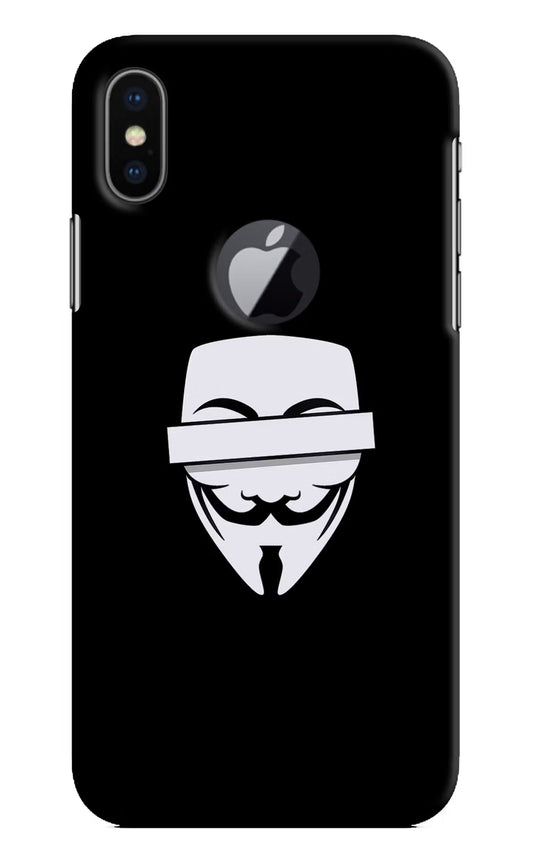 Anonymous Face iPhone X Logocut Hard Case Back Cover by Casekaro