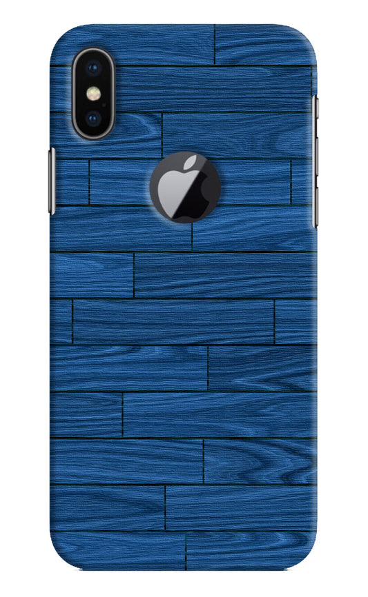 Wooden Texture iPhone X Logocut Hard Case Back Cover by Casekaro