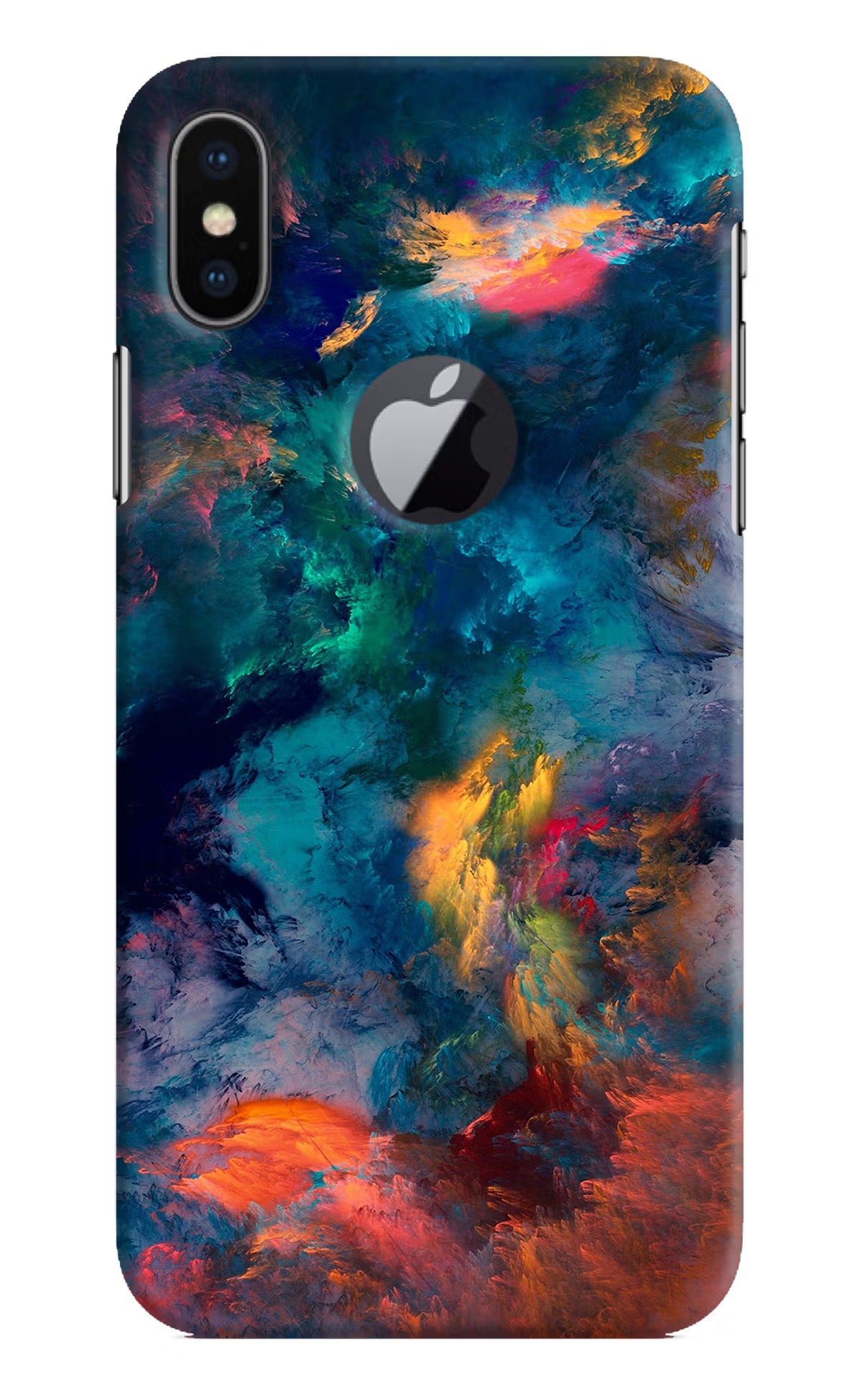 Artwork Paint iPhone X Logocut Hard Case Back Cover by Casekaro