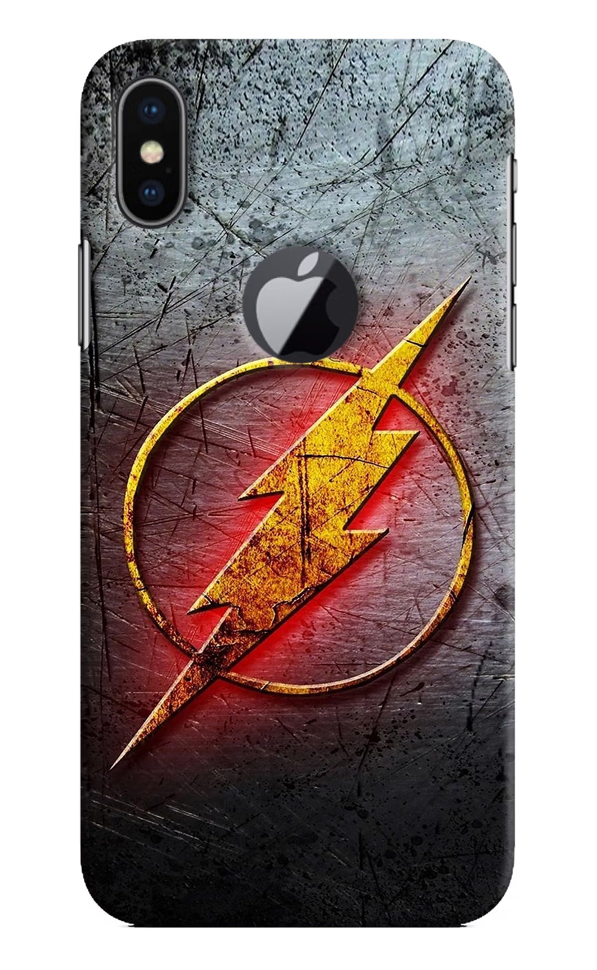 Flash iPhone X Logocut Hard Case Back Cover by Casekaro