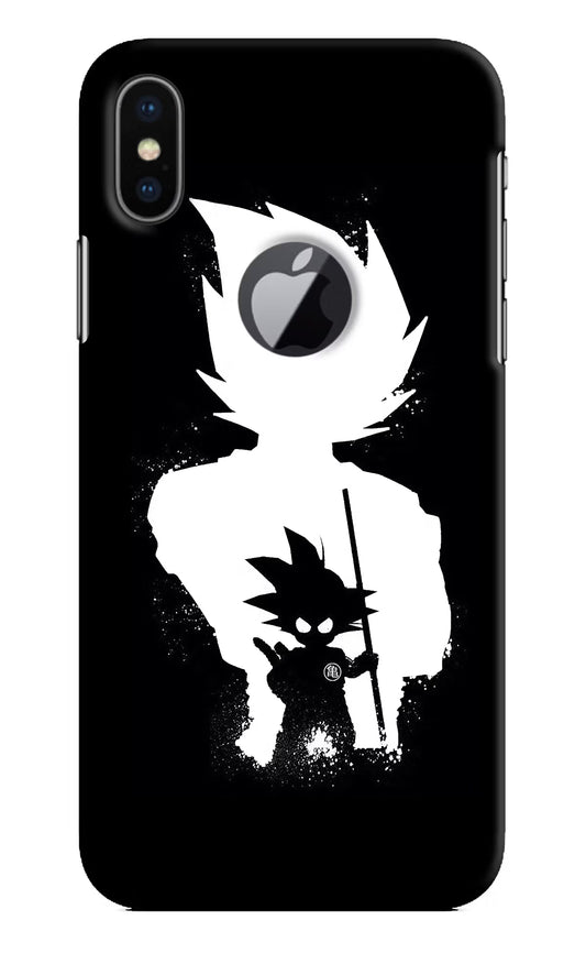 Goku Shadow iPhone X Logocut Hard Case Back Cover by Casekaro