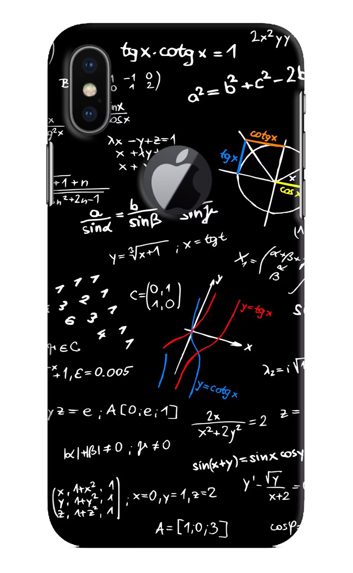 Mathematics Formula iPhone X Logocut Hard Case Back Cover by Casekaro