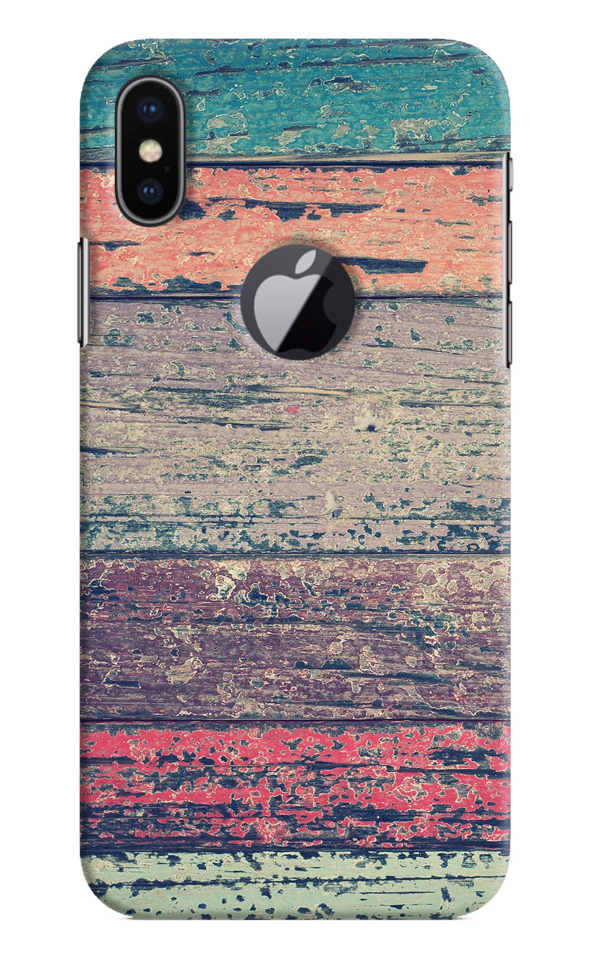 Colourful Wall iPhone X Logocut Hard Case Back Cover by Casekaro