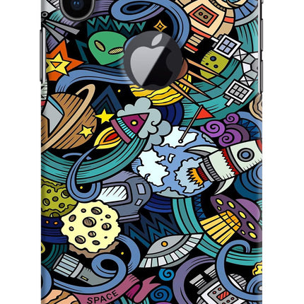Space Abstract iPhone X Logocut Hard Case Back Cover by Casekaro